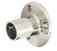 MJS013 Accesorios de Pasamanos de Acero Inoxidable con Base Redonda de 90 Grados para Yates, 22mm, 25mm, 30mm, Grado Marino Plateado (22MM)