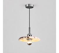 Mjsdjof Lámpara colgante de piedra en forma de disco de 7,9" | Lámparas de suspensión de alabastro natural con casquillo E27, luces de techo de estilo industrial vintage