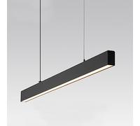 Mjsdjof Luces Colgantes de Tira Larga de 47.2 ", lámpara Colgante de Metal Lineal con Acabado Negro, candelabros LED Modernos de 40 W, lámparas Colgantes Simples Modernas para Isla de Cocina, Comedor