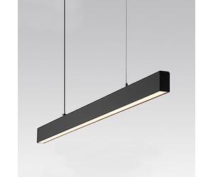 Mjsdjof Luces Colgantes de Tira Larga de 47.2 ", lámpara Colgante de Metal Lineal con Acabado Negro, candelabros LED Modernos de 40 W, lámparas Colgantes Simples Modernas para Isla de Cocina, Comedor
