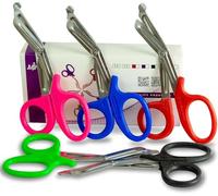 MJW Juego de 5 tijeras para traumatismos de acero inoxidable de 7,5 pulgadas, tijeras de primeros auxilios para uso general, tijeras para vendajes, también se utilizan en cocina, oficina
