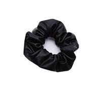 Mjwlgs Cuerda de Pelo 10cm Mujeres niñas Ancha Banda de Goma elástica Brillo Oro/Espalda Piel sintética Cuerda Cabello Cuerda arrollada Bailando Ponytail Titular Fiesta (Color : Black)