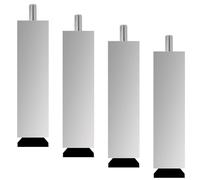 MJYDKBZ Patas de Mesa de Bano Plata, 4 Piezas Pies de Muebles Regulables Pies Mesa Plata Patas Armario Aleación Aluminio | Anodizado Pata Cama Altura Opcional: 6-50cm Pata Sofá Gabinete 45cm/17.8"