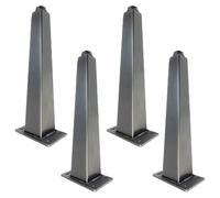MJYDKBZ Patas de Mesa de Metal Negros, 4 Piezas Pies de Muebles Regulables Pies Mesa Negro Patas Armario Acero Inoxidable | Pintada Pata para Cama Altura: 7-50.5cm Pata de Sofá Gabinete 27.5cm/10.8"