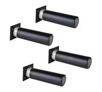 MJYDKBZ Patas de Mesa Metalicas Negros, 4 Piezas Pies Muebles Regulables Pies Mesa Negro Patas Armario Aleación de Aluminio | Anodizada Pata para Cama Altura Opcional: 6-40cm Pata Sofá 30cm/11.8"