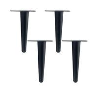 MJYDKBZ Patas de Mesa Negros Bano, 4 Piezas Pies de Muebles Soporte Pies Mesa Negro Patas Armario Hierro | Pintada Pata para Cama Altura: 10-72cm Pata de Sofá Gabinete 40cm/15.7"