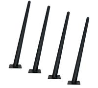 MJYDKBZ Patas de Mesa Soporte Negros, 4 Piezas Pies de Muebles Soporte Pies Mesa Negro Patas Armario Hierro | Pintada Pata para Cama Altura: 10-72cm Pata de Sofá Gabinete 45cm/17.7"