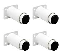 MJYDKBZ Patas de Muebles Metal Blancos, 4 Piezas Patas para Mesas Regulables Pies Sofá Negras para Armario Acero Laminado en Frío | Pintado Pata Cama Altura Opcional: 8-25cm Pies Gabinete 8cm/3.1"