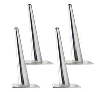 MJYDKBZ Patas para Mesas 20cm Cromos, 4 Piezas Pies de Muebles Soporte Pies de Mesa Cromo Patas Armario Hierro | Galvanoplastia Pata para Cama Altura: 10-43cm Pata de Sofá Gabinete 20cm/7.9"