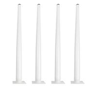 MJYDKBZ Patas para Mesas Blanco 60cm, 4 Piezas Pies de Muebles Soporte Pies de Mesa Blancos Patas Armario Hierro | Pintada Pata para Cama Altura: 10-72cm Pata de Sofá Gabinete 60cm/23.7"