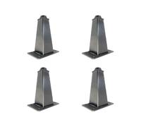 MJYDKBZ Patas para Mesas Negros Ajustables, 4 Piezas Pies de Muebles Regulables Pies de Mesa Negro Patas Armario Acero Inoxidable | Pintada Pata para Cama Altura: 7-50.5cm Pata Gabinete 7cm/2.8"