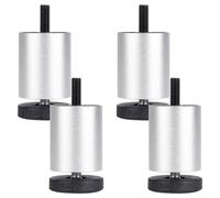 MJYDKBZ Patas para Muebles Regulables, 4 Piezas Patas Mesas Regulables Pies de Sofá Plateado para Armario Aleación de Aluminio | Anodizada Pata Cama Altura Opcional: 6-25cm Pies Gabinete 8cm/3.1"