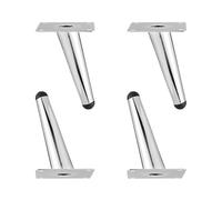 MJYDKBZ Pies de Muebles 20cm Cromos, 4 Piezas Patas para Mesas Soporte Pie de Sofá Cromo Patas Armario Hierro | Galvanoplastia Pata para Cama Altura: 10-43cm Gabinete Pies Soporte 20cm/7.9"