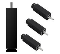 MJYDKBZ Pies de Muebles 20cm Negros, 4 Piezas Patas para Mesas Regulables Pie Sofá Negros Patas Armario Aleación Aluminio | Anodizado Pata Cama Altura Opcional: 6-50cm Gabinete Pies Soporte 20cm/7.9"
