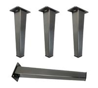 MJYDKBZ Pies de Muebles Negros, 4 Piezas Patas para Mesas Soporte Pie de Sofá Negro Patas Armario Acero Inoxidable | Pintada Pata para Cama Altura: 6-30cm Gabinete Pies Soporte 15cm/6"