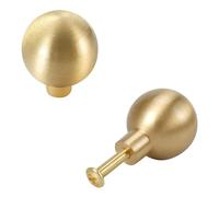 MJYDKBZ Tiradores de Muebles Dorado, 2 Piezas Tiradores Cocina Sólido Latón | Cepillado, Tirador para Cajones Distancia del Agujero: 96-192mm Tirador Puertas Tiradore Armarios Gabinete Solo Orificio