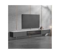 mjyyyds188 Centro de Entretenimiento Floating TV Stand, Slate Desktop Wall Mounted Cabinet for Under TVs, Unit Media Console with Glass Door