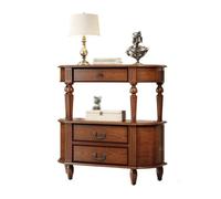 mjyyyds188 Mesa Decorativa Mesa Consola de Estilo rústico con 3 cajones, Mesa Entrada Madera rústica, mesas for, recibidor, Pasillo, Sala Estar(Bruin,Pequeño)
