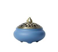 mjyyyds188 Porta Incienso Decorativo Quemador de Incienso cerámica, Ideal for purificar, Quemar, for rituales y decoración(Dark Blue)