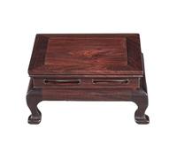 mjyyyds188 Soporte para bonsáis Base de bonsái tallada en madera cuadrada con patas, artesanías, jarrón de caoba, soporte de exhibición de piedra extraña