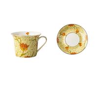 mjyyyds188 Taza de café decoración Juego de tazas café tulipán alto color, exquisito juego té negro cerámica for el hogar, la tarde(Yellow)