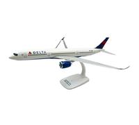 MJZUOLIL A350-900 Delta Air Lines 1:200 ABS Adorno montado Bombarderos | Modelo premium Delta A350-900 1:200, premontado, decoración detallada, base de exhibición estable.