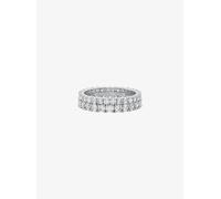 MK Anillo doble con incrustaciones - Plateado - Michael Kors EU 55