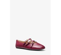 MK Bailarina plana Indy de piel flexible - Rojo - Michael Kors EU 40