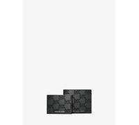 MK Billetera Hudson de piel con logotipo en relieve y tarjetero extraíble - Negro - Michael Kors ONE SIZE