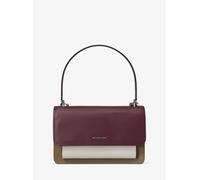 MK Bolso de hombro Claire grande de piel granulada con bloque de color - Rojo - Michael Kors ONE SIZE