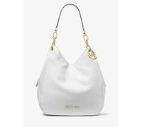 MK Bolso de hombro Lillie grande de piel granulada - Blanco - Michael Kors ONE SIZE