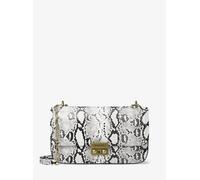 MK Bolso de hombro Tribeca grande de piel con motivo de serpiente en relieve - Nude - Michael Kors ONE SIZE