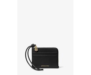 MK Bolso de pulsera Jet Set pequeño de piel granulada con tarjetero - Negro - Michael Kors ONE SIZE