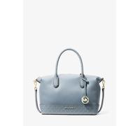 MK Bolso satchel Hyde mediano de tejido granulado con logotipo - Azul - Michael Kors ONE SIZE
