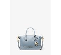 MK Bolso satchel Hyde pequeño de tejido granulado con logotipo - Azul - Michael Kors ONE SIZE