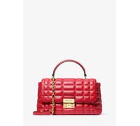 MK Bolso satchel Tribeca mediano de piel acolchada - Rojo - Michael Kors ONE SIZE