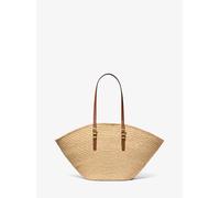 MK Bolso tote Isa grande de paja tejida a mano - Marrón - Michael Kors ONE SIZE