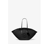 MK Bolso tote Isa grande tejido a mano con forma de abanico - Negro - Michael Kors ONE SIZE