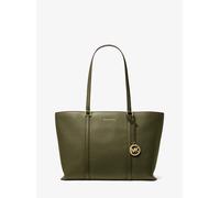 MK Bolso tote Temple grande de piel granulada - Verde - Michael Kors ONE SIZE