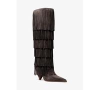 MK Bota alta Jayla de ante con flecos - Marrón - Michael Kors EU 37