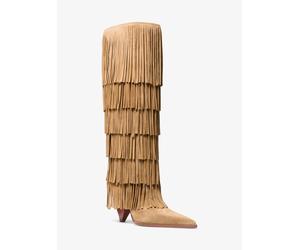MK Bota alta Jayla de ante con flecos - Nude - Michael Kors EU 40