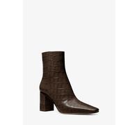 MK Bota Elise de piel con motivo de cocodrilo en relieve - Marrón - Michael Kors EU 40