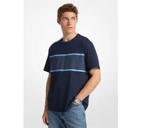 MK Camiseta de algodón con rayas y logotipo - Azul - Michael Kors M