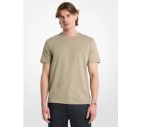 MK Camiseta de punto liso de algodón con estampado de logotipos - Verde - Michael Kors XXL