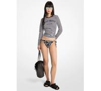 MK Camiseta Saint-Tropez de algodón a rayas - Negro - Michael Kors M