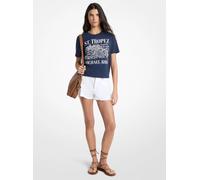 MK Camiseta Saint-Tropez de algodón - Azul - Michael Kors S