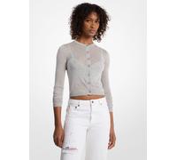 MK Cárdigan corto y top tipo sujetador de mezcla de Tencel - Gris - Michael Kors S