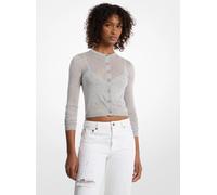 MK Cárdigan corto y top tipo sujetador de mezcla de Tencel - Gris - Michael Kors XXS