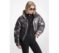 MK Chaqueta acolchada de ciré de nailon metalizado - Gris - Michael Kors XL