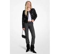 MK Chaqueta corta de tweed con lentejuelas - Negro - Michael Kors EU 36
